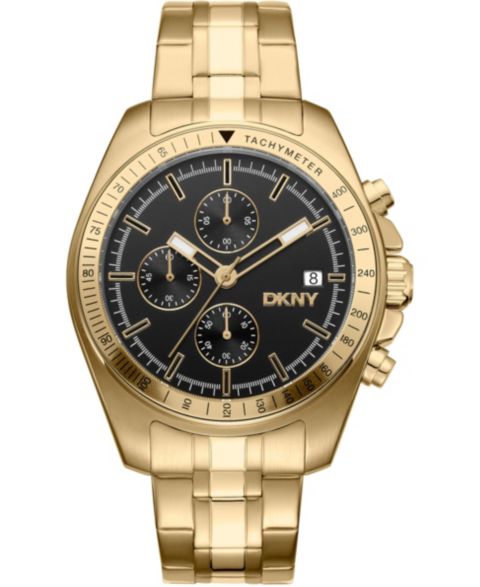 Мужские часы DKNY Quartz Water-Resistant Stainless Steel Bracelet Watch, 42mm, цвет: Золотой