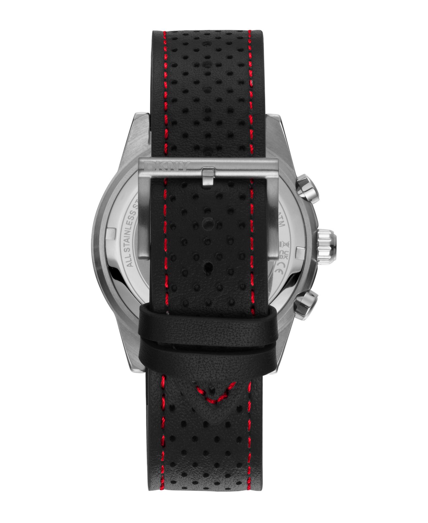 Мужские часы DKNY Quartz Jameson Leather Strap Watch, 44mm, цвет: Серебряный — фото 3