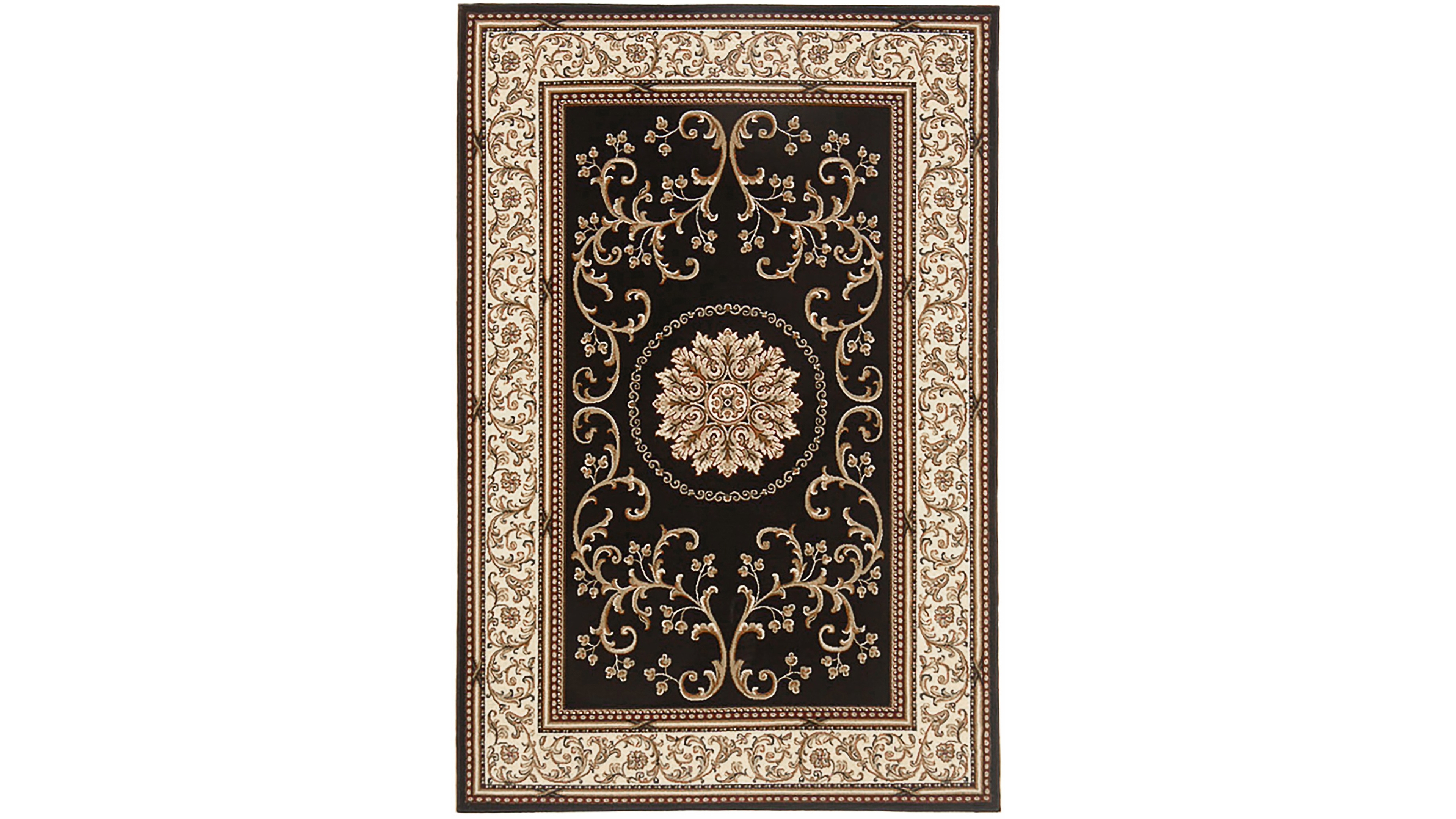Closeout! Km Home 1419/1324/Black Navelli Black 2'2" x 8' Runner Rug
