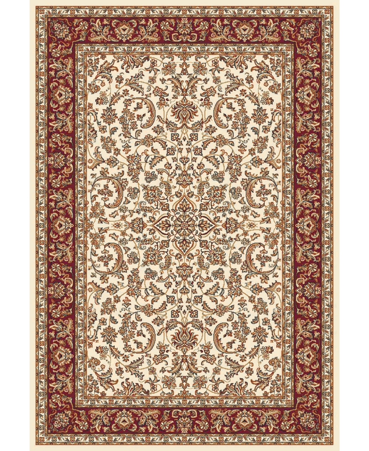 Closeout! Km Home 1318/1511/Ivory Navelli Ivory/ Cream 5'5" x 8'3" Area Rug