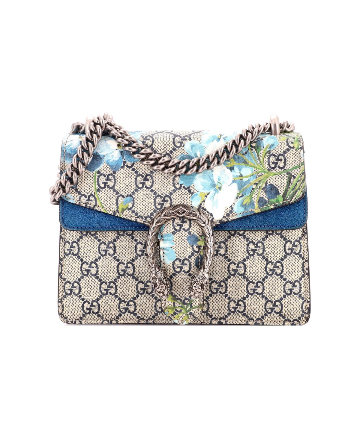 Pre-Owned Gucci Mini Dionysus Bag Blooms Print Gg Coated Canvas