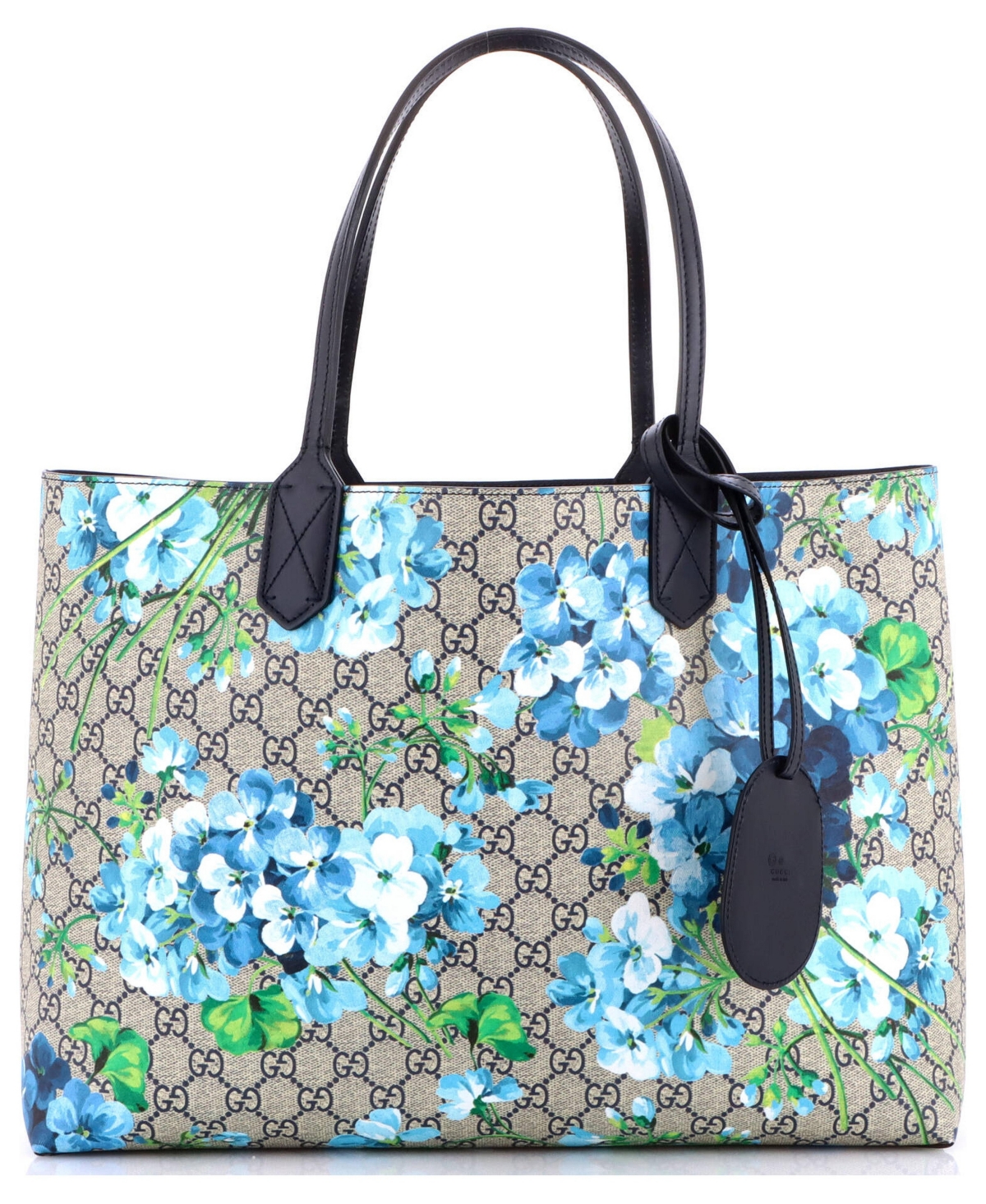 Pre-Owned Gucci Medium Reversible Tote Blooms Gg Print Leather