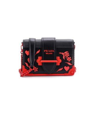 Small Cahier Crossbody Bag Embellished Leather
