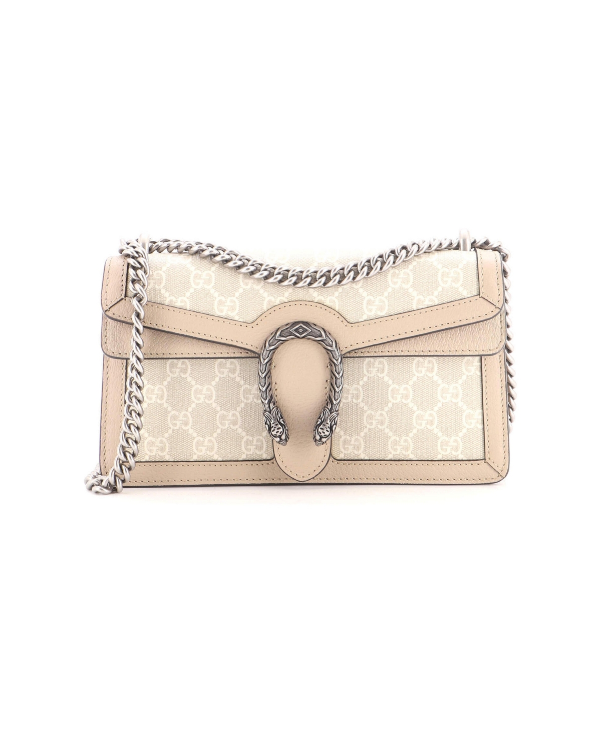 Pre-Owned Gucci Small Dionysus Bag Gg Coated Canvas with Leather - Natural