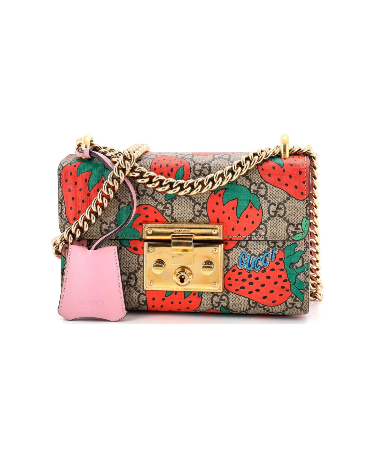 Pre-Owned Gucci Small Padlock Shoulder Bag Printed Gg Coated Canvas - Brown