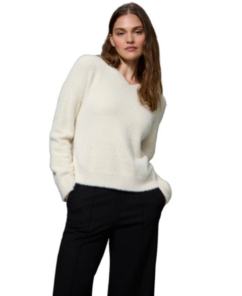 Женский свитер Sanctuary Feather V-Neck Long-Sleeve, цвет: Костяной