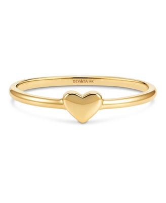 Stackable Heart Ring in 14K Yellow Gold