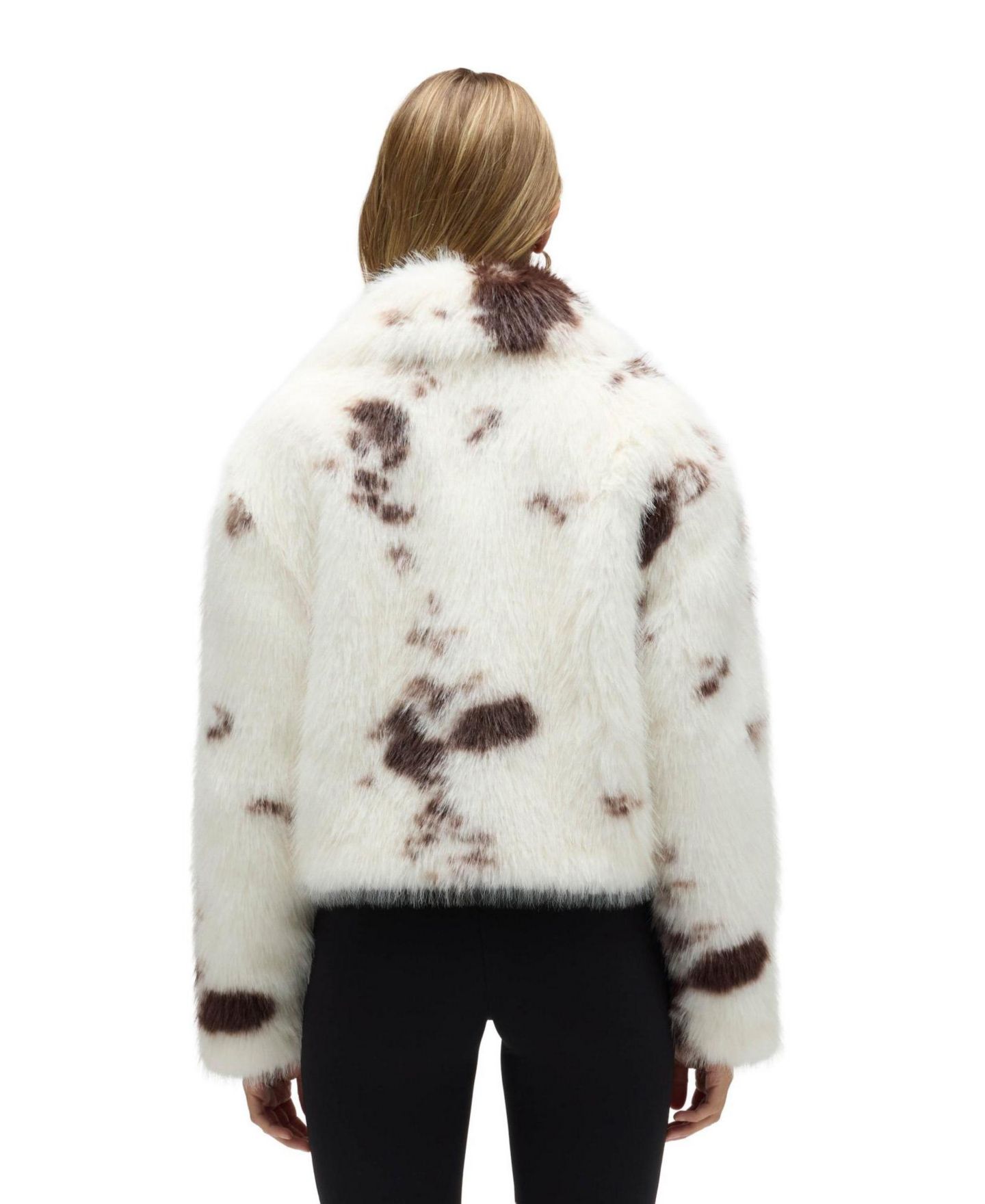 Женская куртка NVLT Long-Hair Cropped Faux Fur, цвет: Коричневый — фото 2