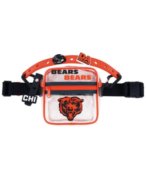 Мужская сумка Crocs Chicago Bears Clear Stadium Crossbody, цвет: Тёмно-синий / Оранжевый