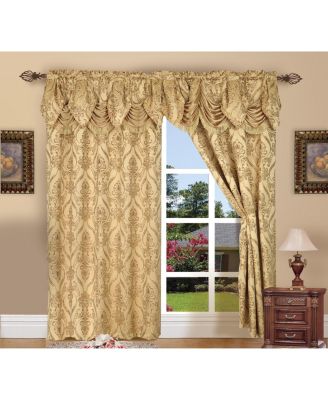 Set of 2 Penelope Jacquard Look Curtain Panels - 54" W x 84" L