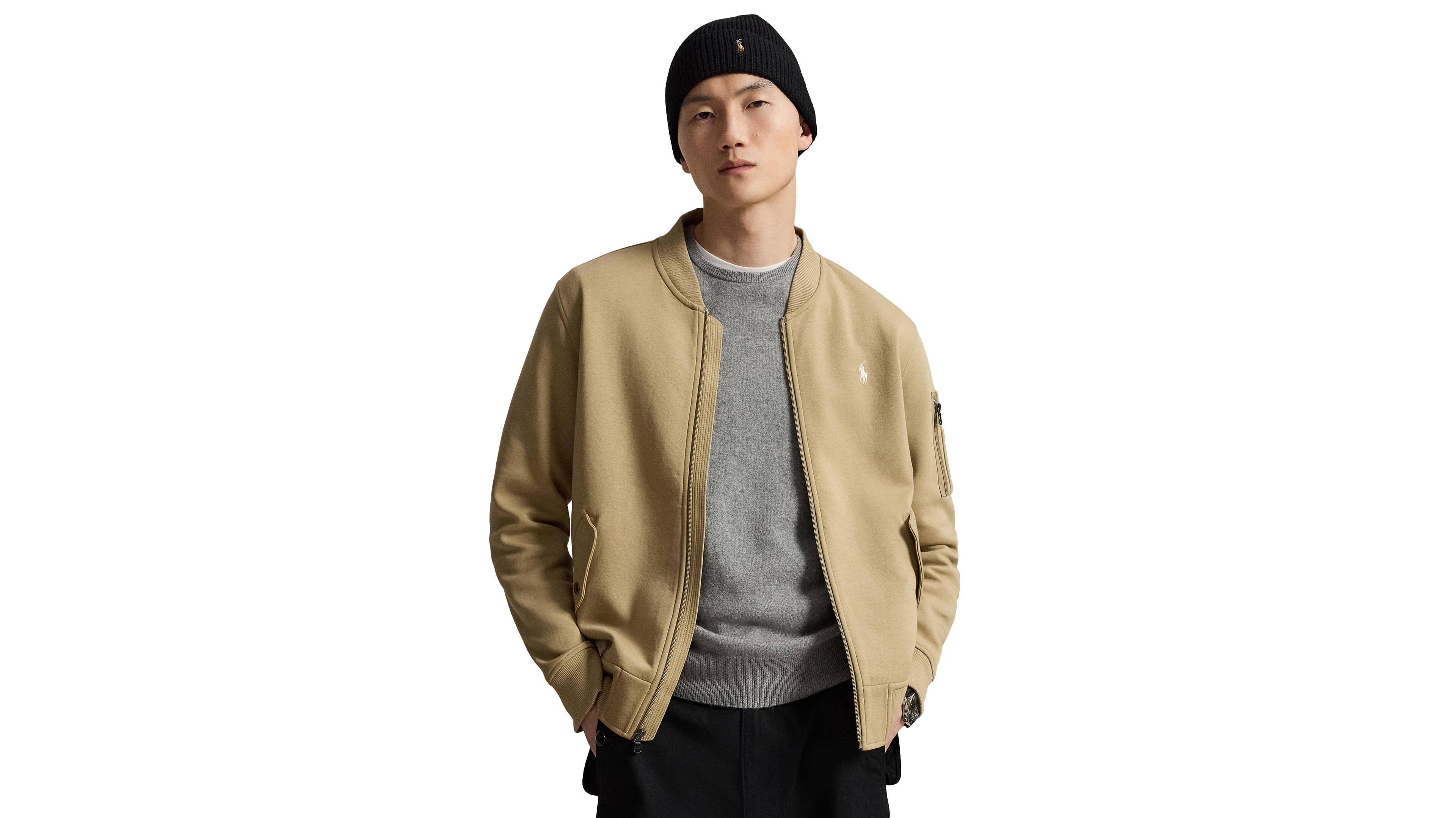 Polo Ralph Lauren Men's Double-Knit Flight Bomber Jacket