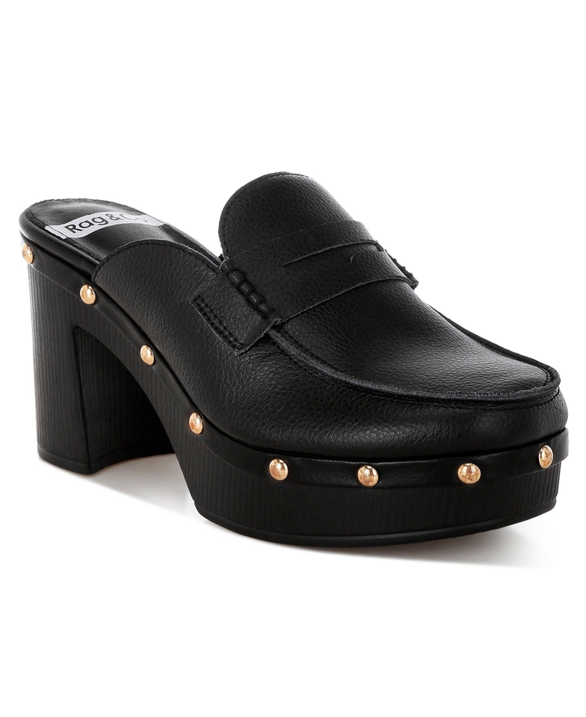 Lyrac Recycled Leather Platform Clogs White