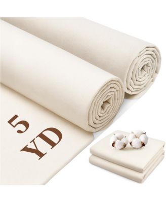 100 Cotton Muslin Fabric By The Yard Unbleached Medium Weight For Sewing Quilting Crafts