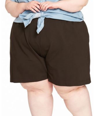 Plus Size Hayes French Terry Pull-On Mid-Rise Shorts, 4"-6" Inseam