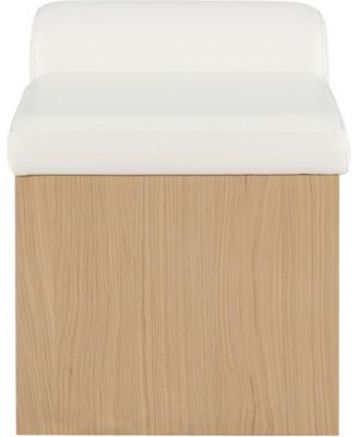 Delphine Cream Leather Upholstered Bench