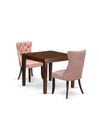 3 Piece Dining Table Set Consists of a Square Kitchen Room Table