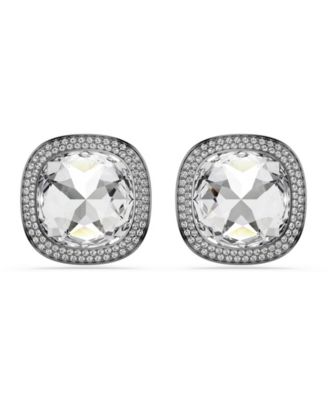 Crystal Una Angelic Cushion-Cut Clip-On Earrings