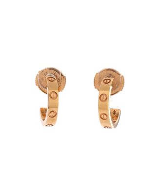 Love Hoop Earrings in 18K Rose Gold