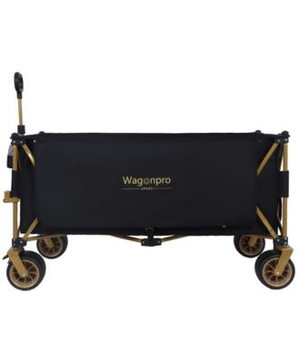 51 inch Extra Long Foldable Utility Wagon, 480lbs Heavy Duty,7" All Terrain Wheels,1:6 Space Saving Fold for Camping Beach Garden Grocery