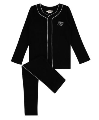 Boys' and Girls' Button-Down Long-Sleeve Top and Pants, 2-Piece Set