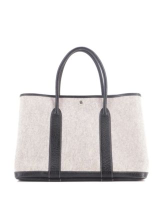 Pre-Owned HERMES 36 Garden Party Tote Toile and Leather