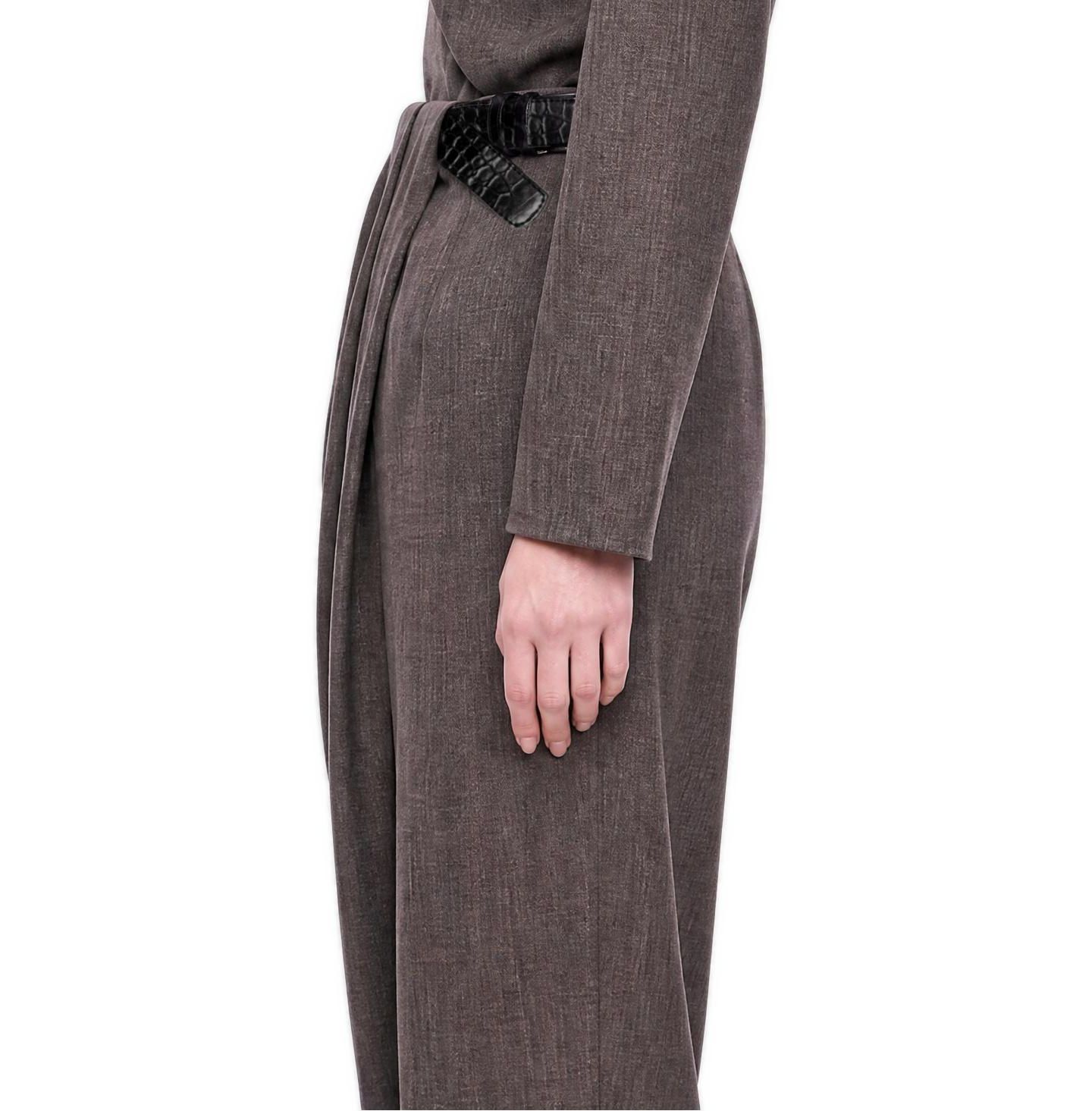 Женские брюки NOCTURNE Draped Wrap Front Wide-Leg, цвет: Коричневый — фото 2