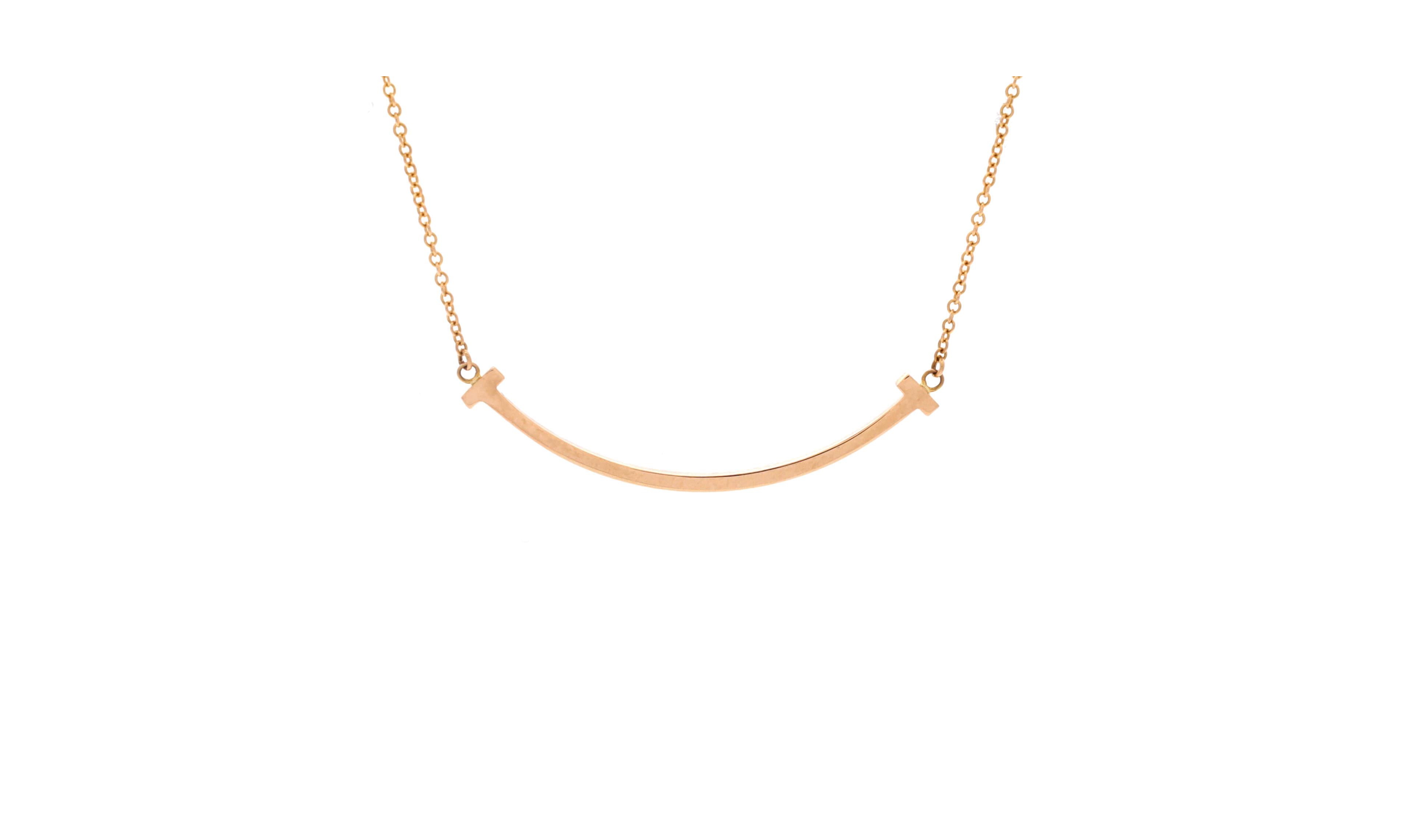 Pre-Owned Tiffany & Co T Smile Pendant Necklace