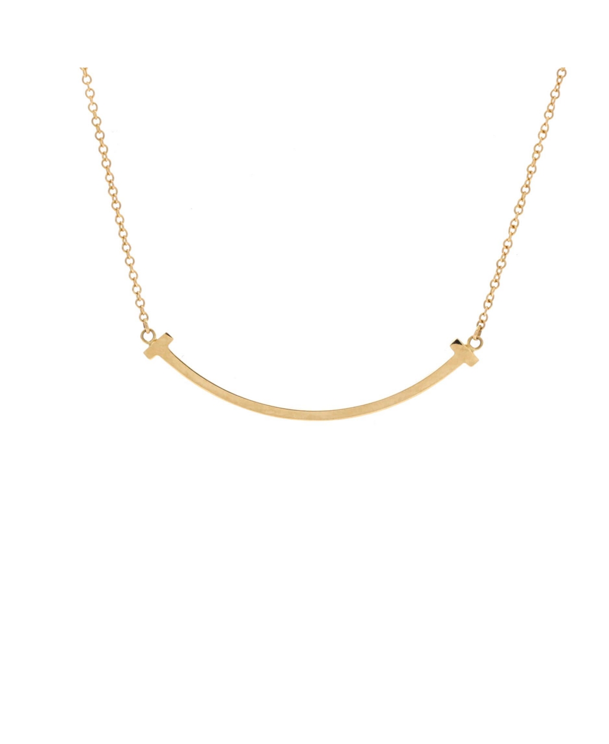 Pre-Owned Tiffany & Co T Smile Pendant Necklace - 18k yellow gold