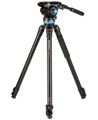 A373F 3-Section Aluminum Single Tube Video Tripod with S8PRO Video Head