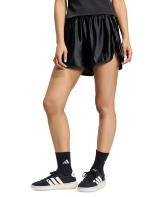 Women's Seasonal Essentials Satin High-Rise Loose-Fit Shorts, 3" Inseam