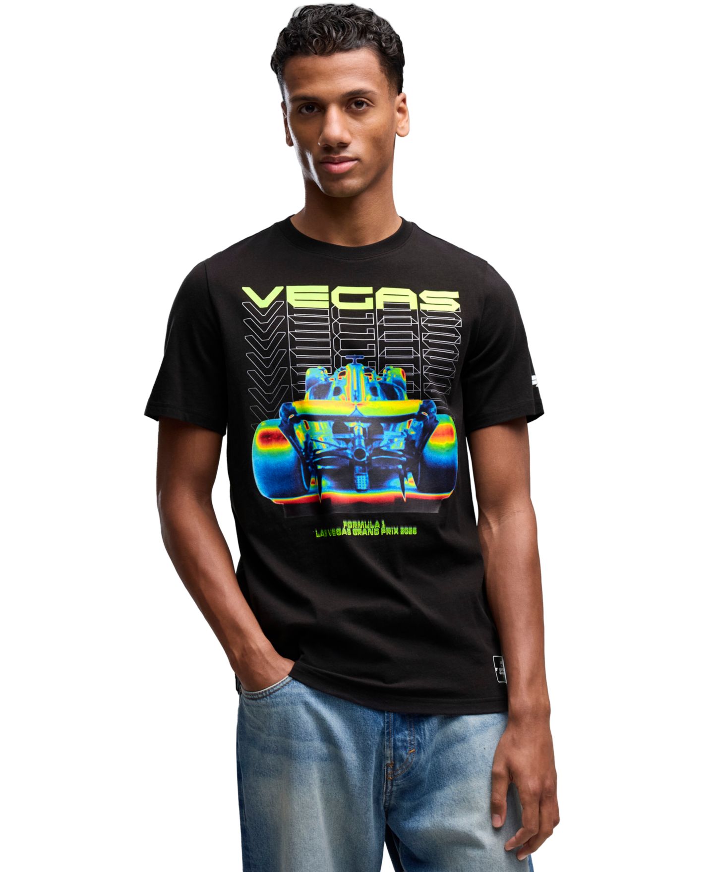 Мужская футболка PUMA F1® Las Vegas Graphic, цвет: Чёрный — фото 1