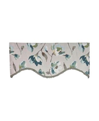 100% Cotton Elmina Trimmed Cornice Lined Window Valance 50" x 17"