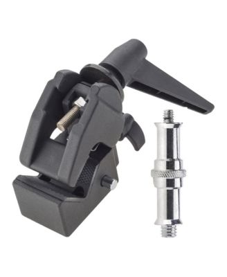 Super Clamp 1/4"X20 / 3/8" Reversible Stud Clamp for Tripods and Light Stands