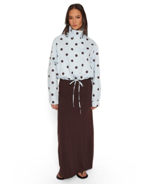 Женская куртка Petal and Pup Zoella Polka-Dot Long-Sleeve Funnel Neck, цвет: Синий
