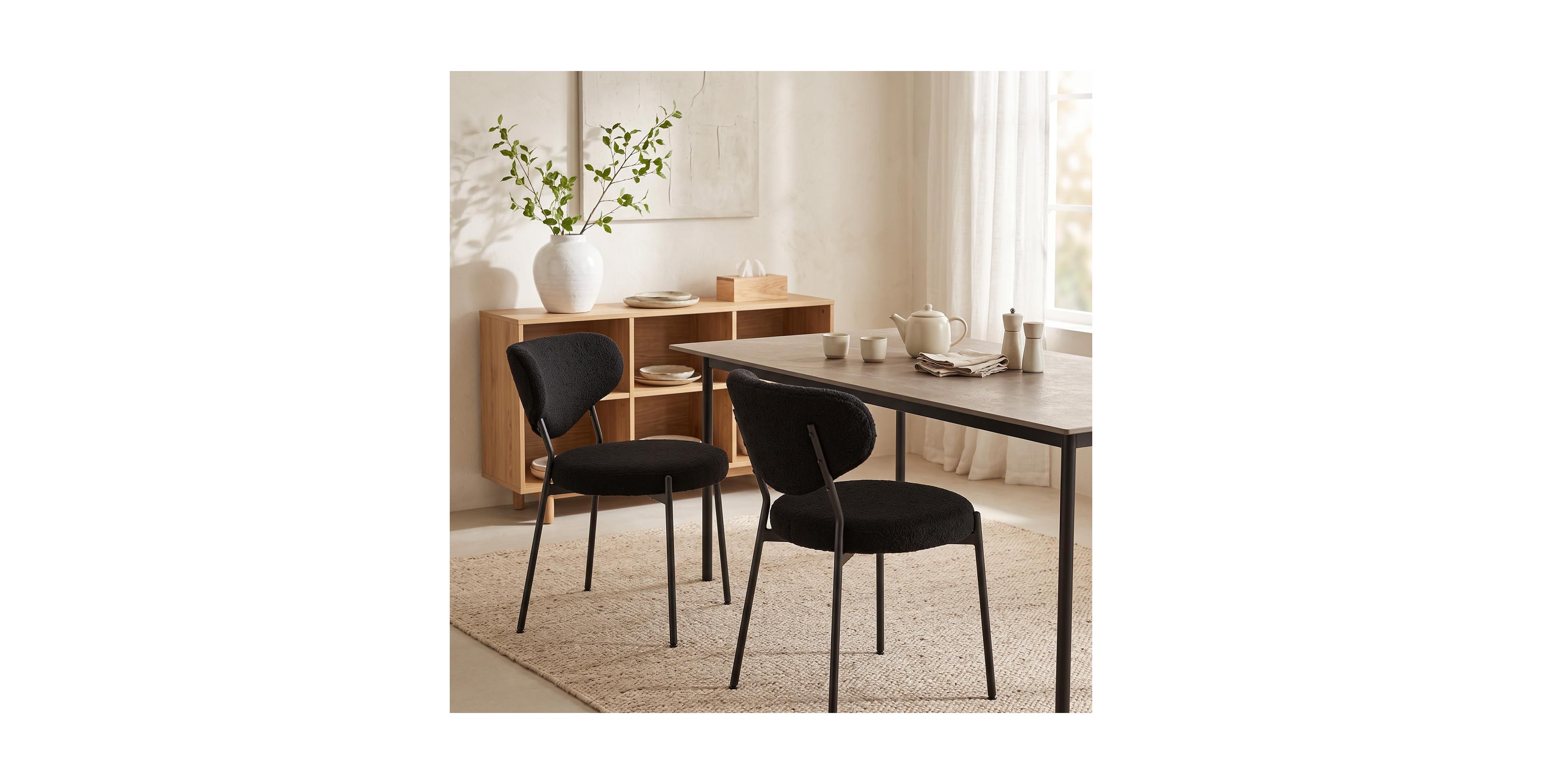 Gaomon Velvet Dining Chair Set of 2 Round Thicken Upholstered Kitchen Dining Chairs with Curved Backrest Metal Legs for Dining Room, Kitchen