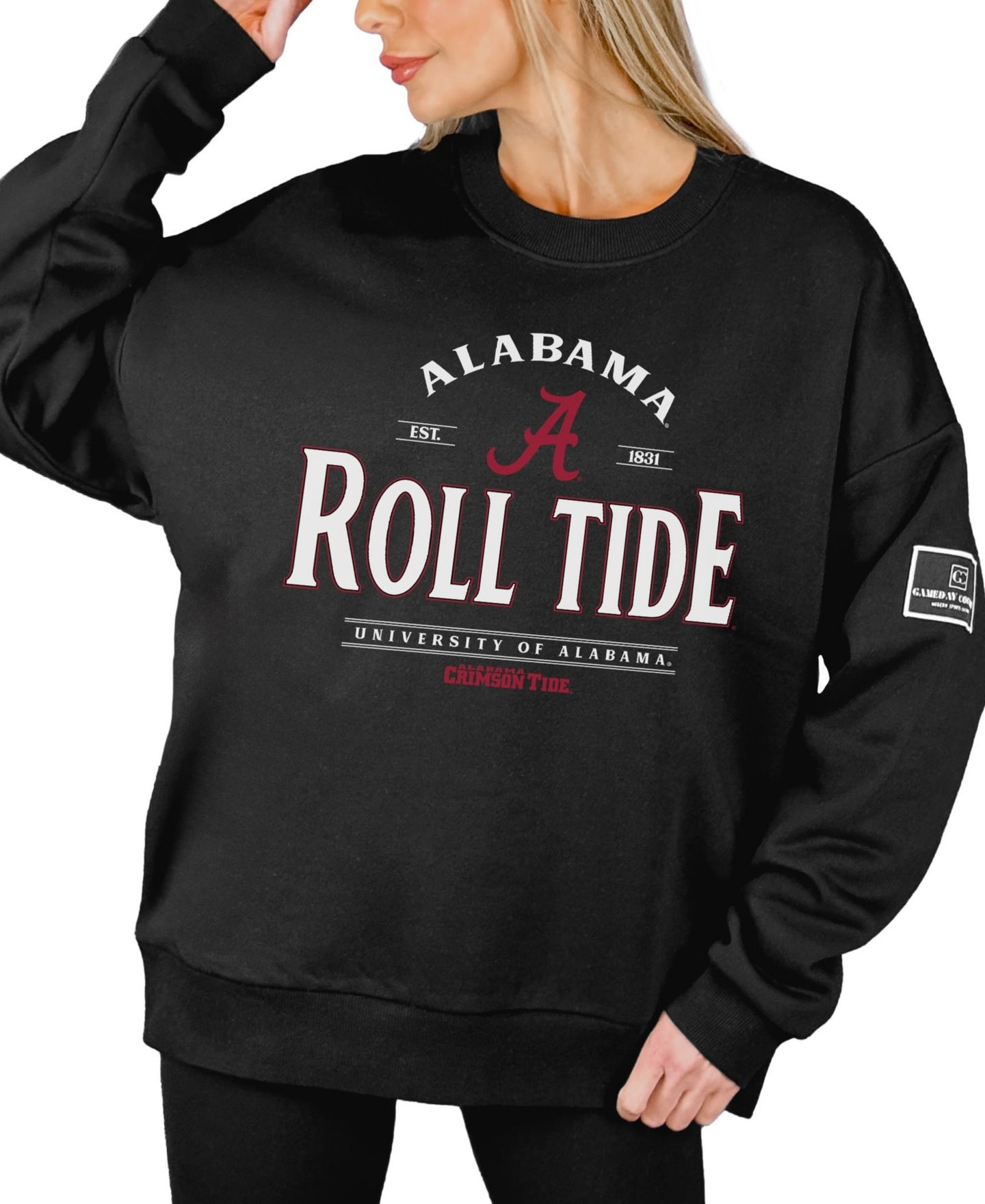 Женская толстовка Gameday Couture Black Alabama Crimson Tide Players Only Premium Pullover — фото 1