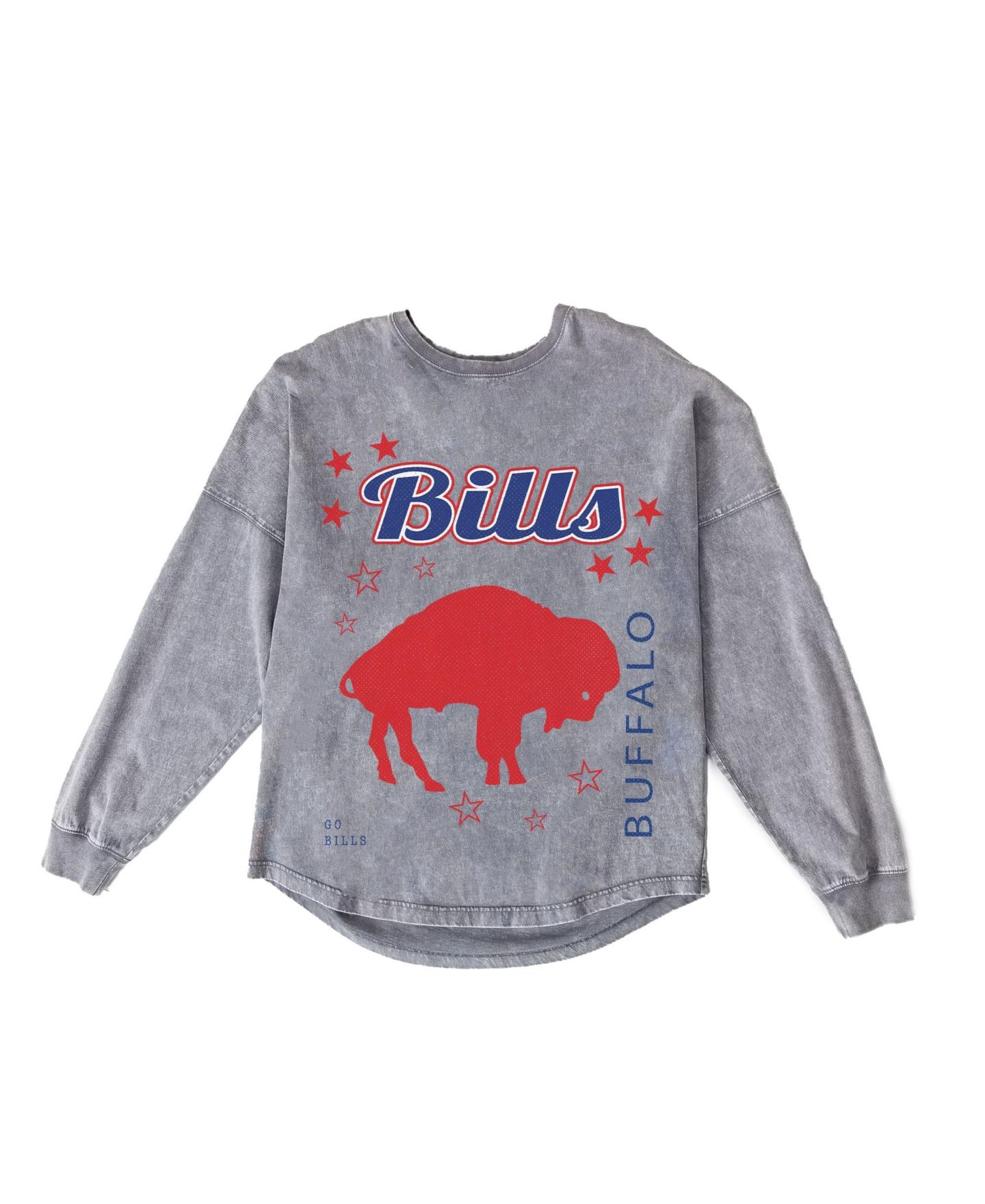Женская футболка Gameday Couture Gray Buffalo Bills Starbound Oversized Snow Wash Long-Sleeve — фото 6