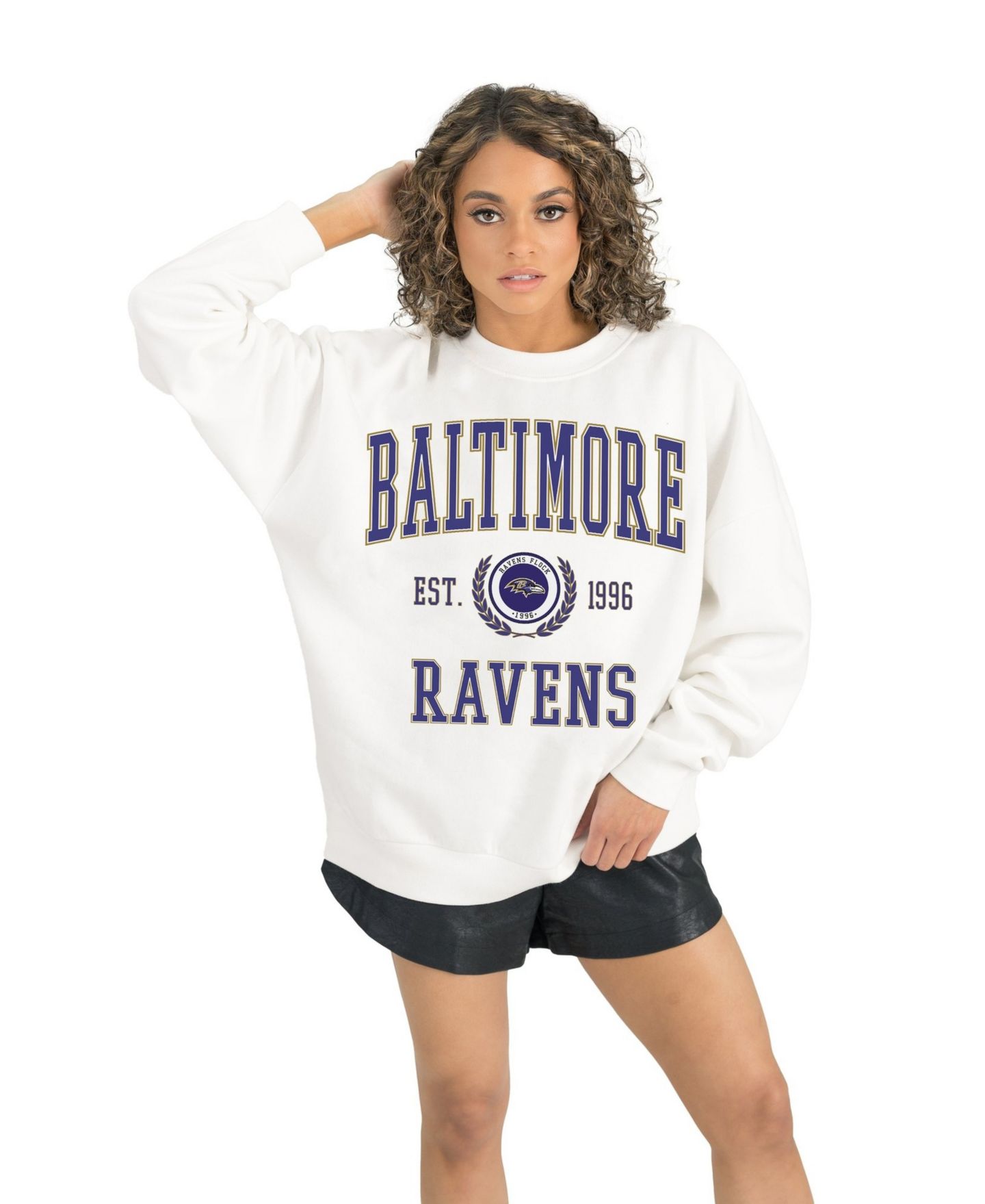 Женская толстовка Gameday Couture White Baltimore Ravens Timeless Triumph Premium Fleece Pullover — фото 2