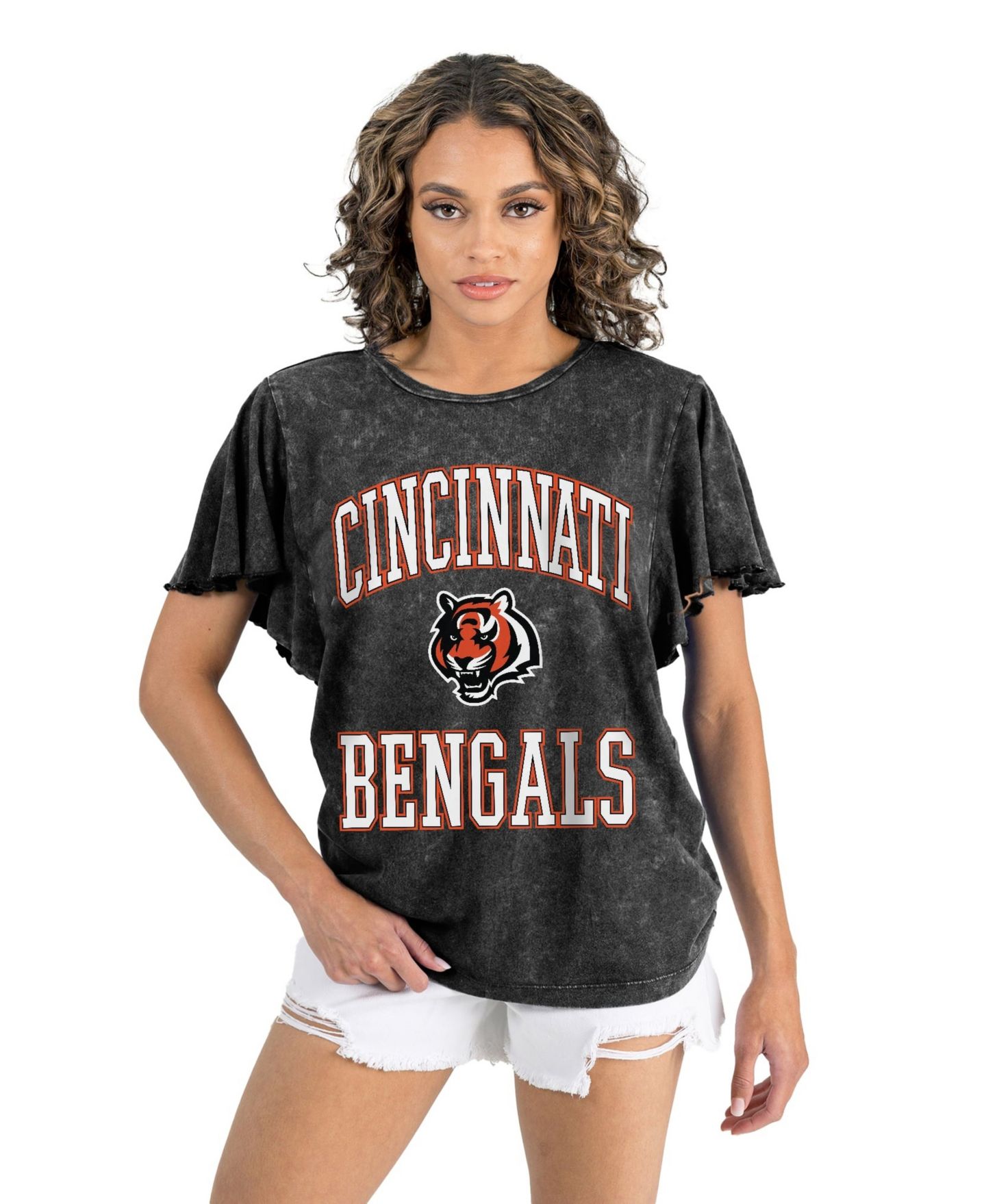Женская футболка Gameday Couture Black Cincinnati Bengals Relaxed Flutter Sleeve — фото 2