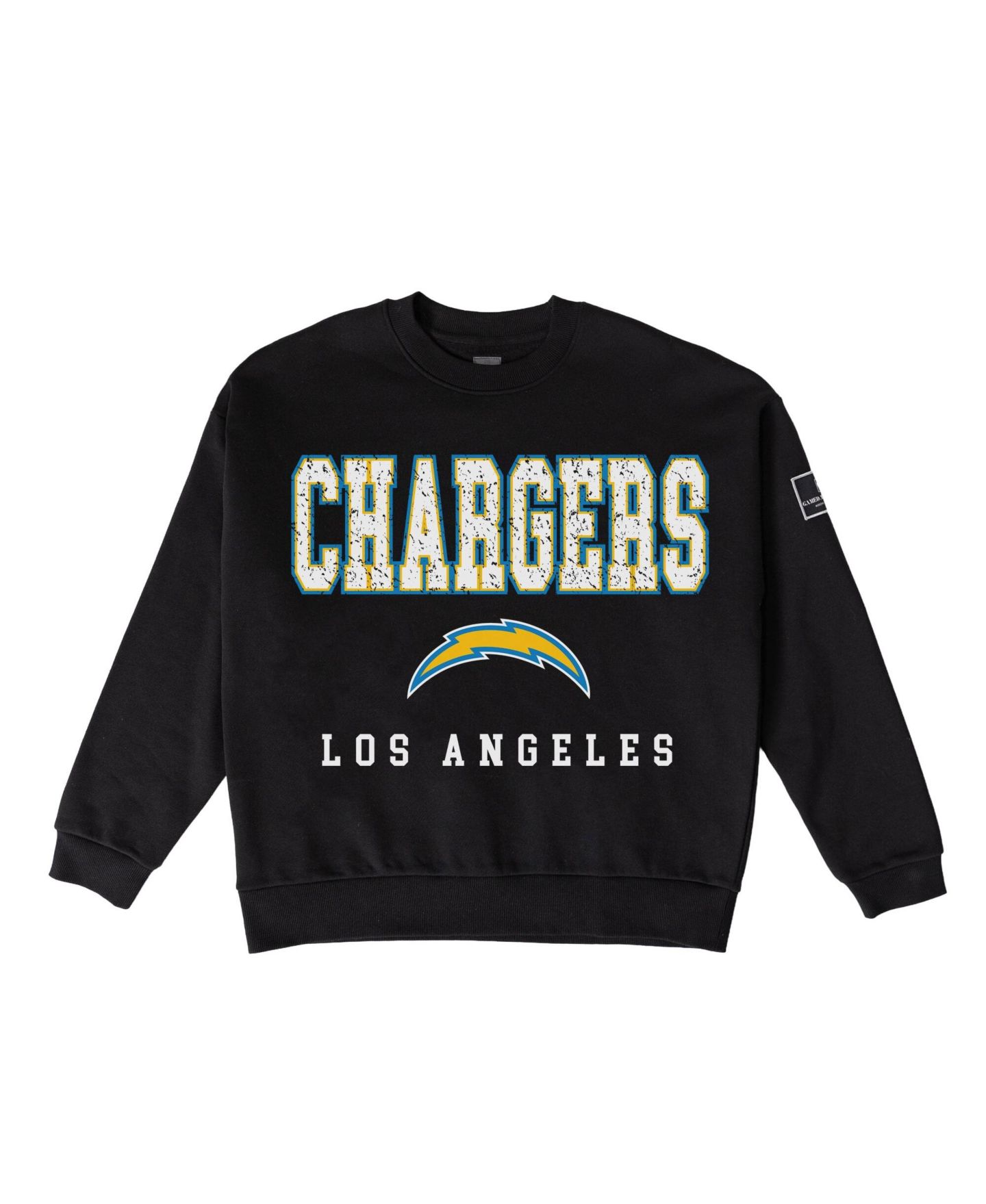 Женская толстовка Gameday Couture Black Los Angeles Chargers Oversized Level Up Black Label Premium Fleece — фото 6