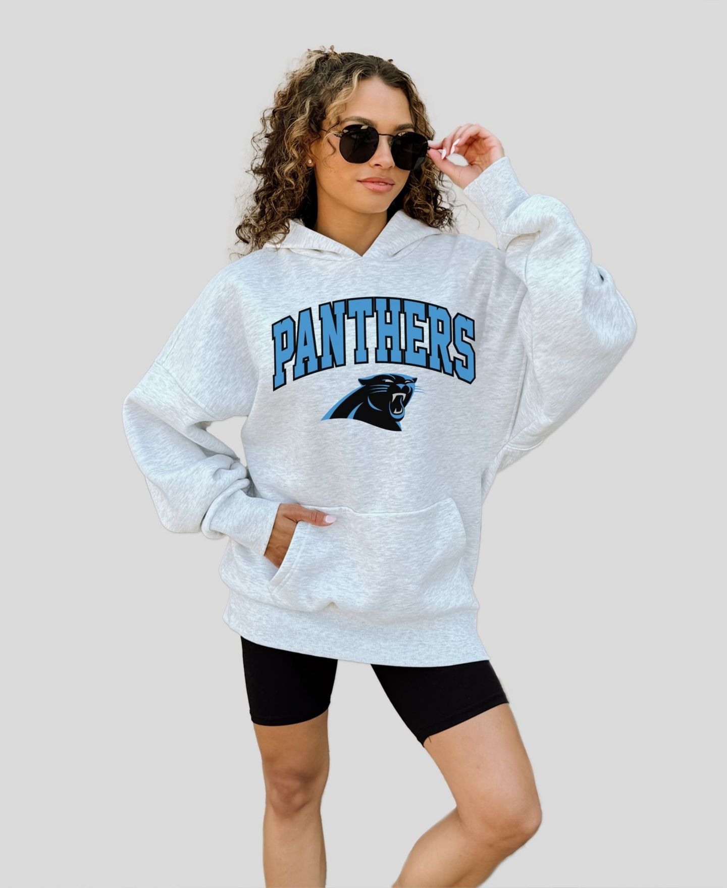 Женское худи Gameday Couture Ash Carolina Panthers Fan Edition Premium Weight — фото 1
