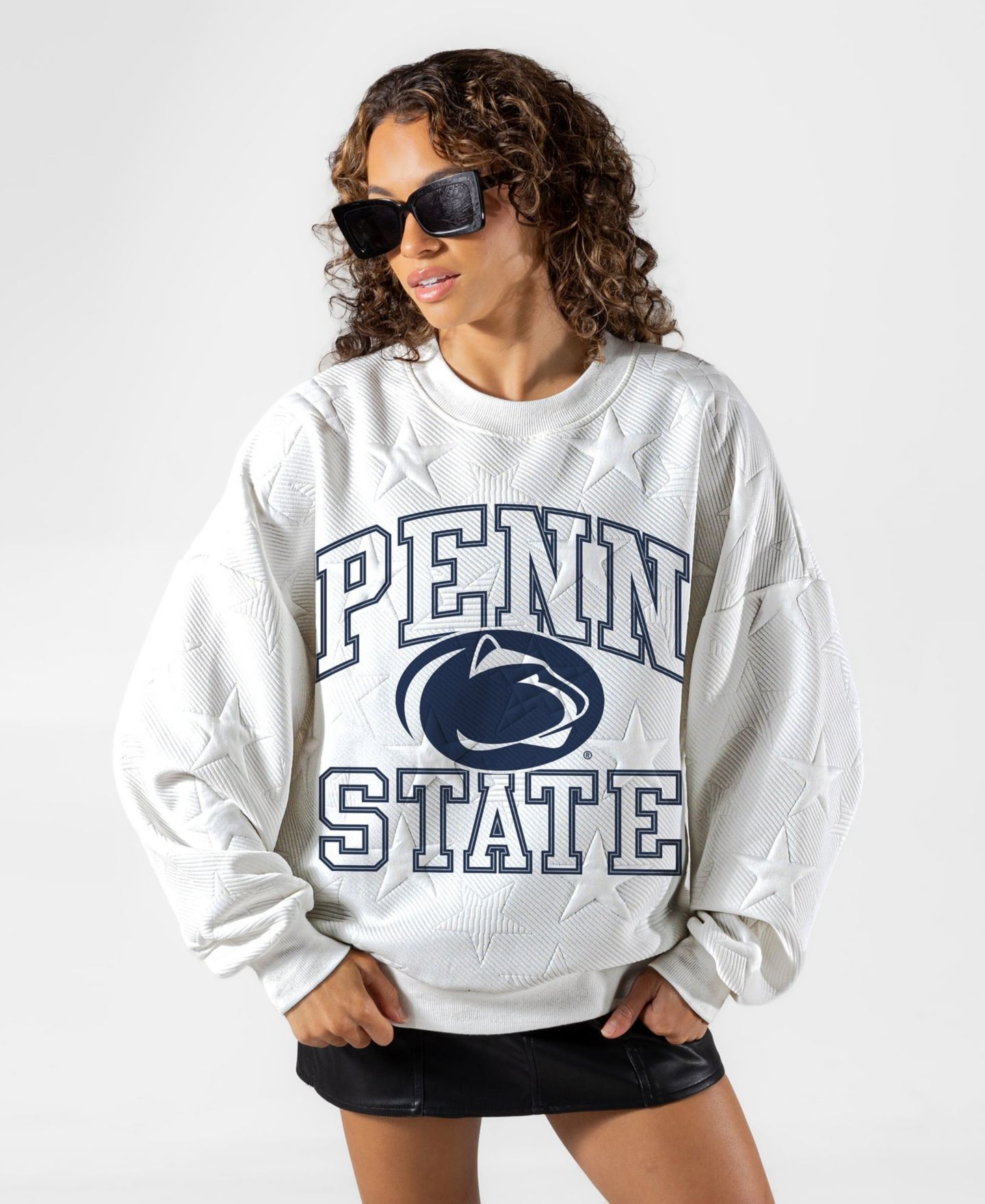 Женская толстовка Gameday Couture White Penn State Nittany Lions Big Play Energy Tonal Star Embossed — фото 4