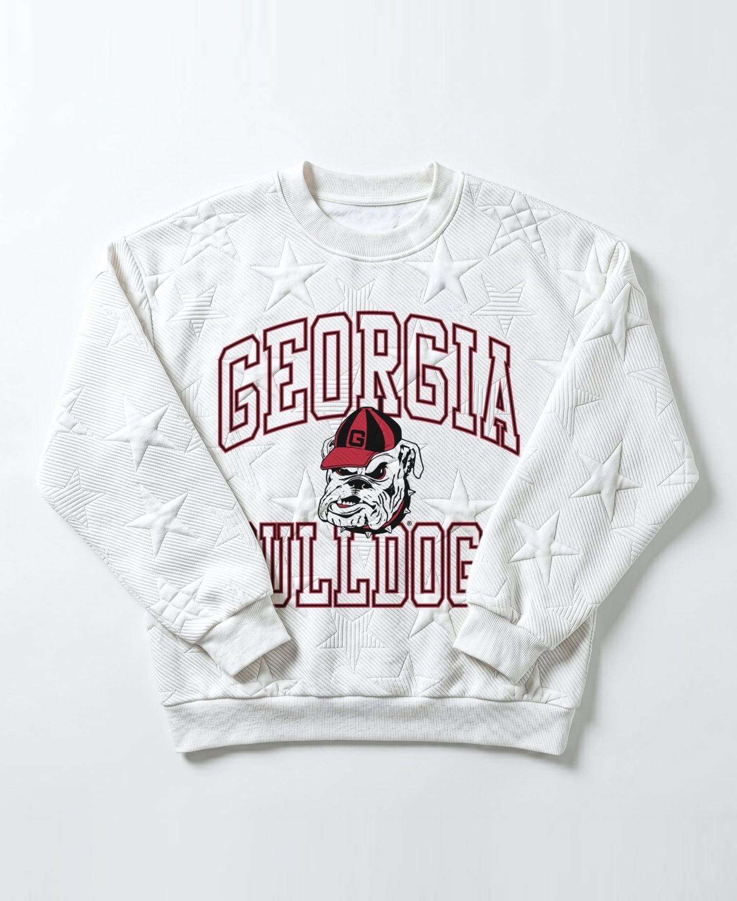 Женская толстовка Gameday Couture White Georgia Bulldogs Big Play Energy Tonal Star Embossed — фото 4