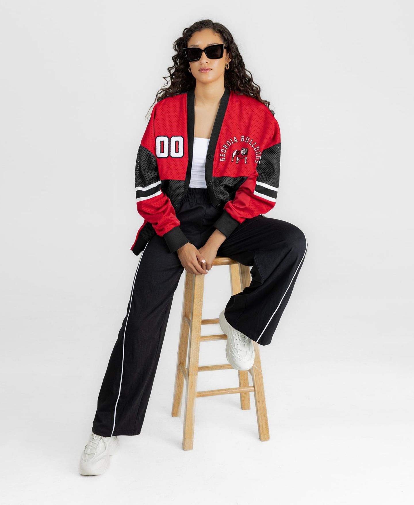 Женский кардиган Gameday Couture Red/Black Georgia Bulldogs MVP Era Satin Button-Down — фото 3