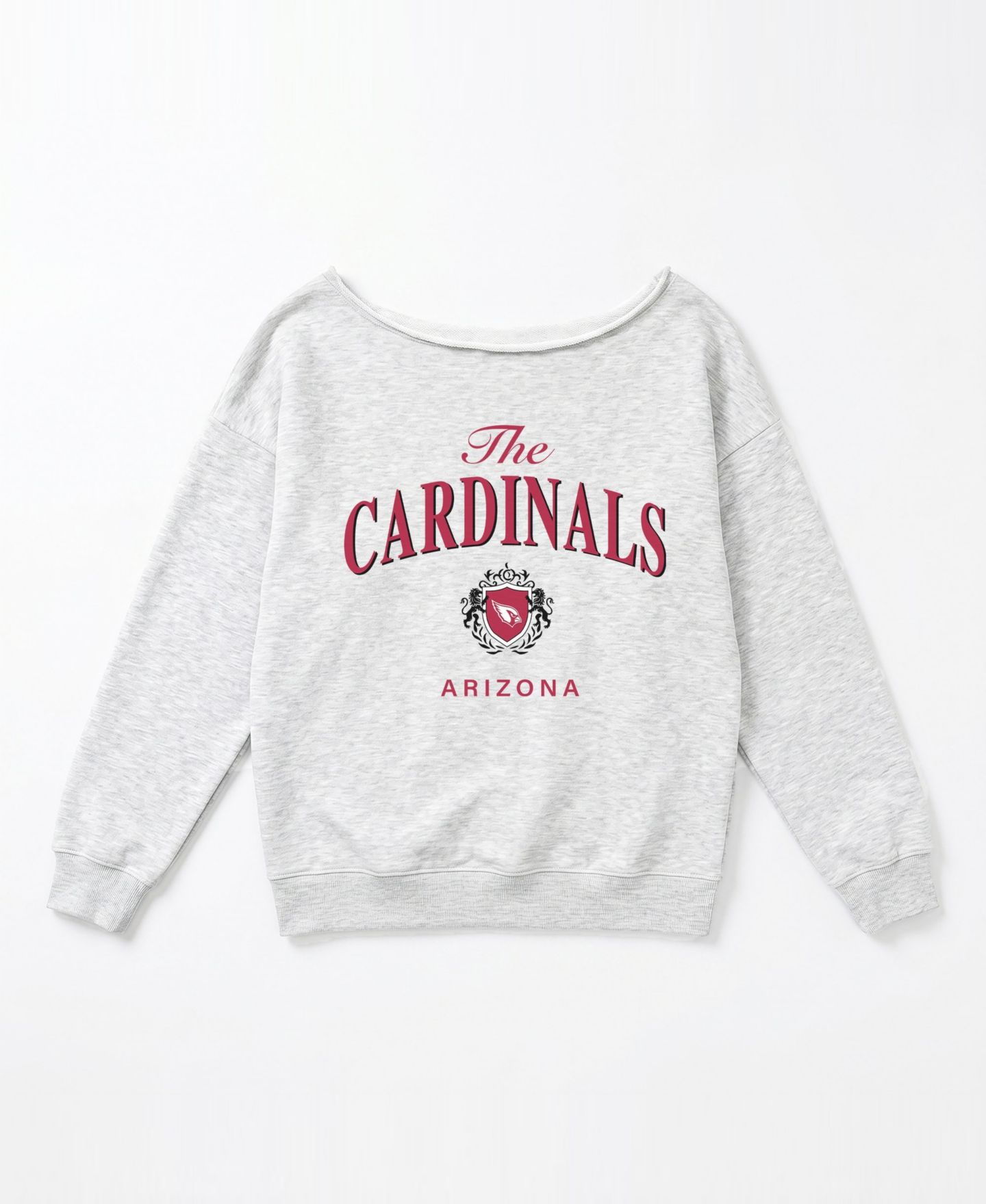 Женская толстовка Gameday Couture Ash Arizona Cardinals Offsides Energy Off-Shoulder — фото 4