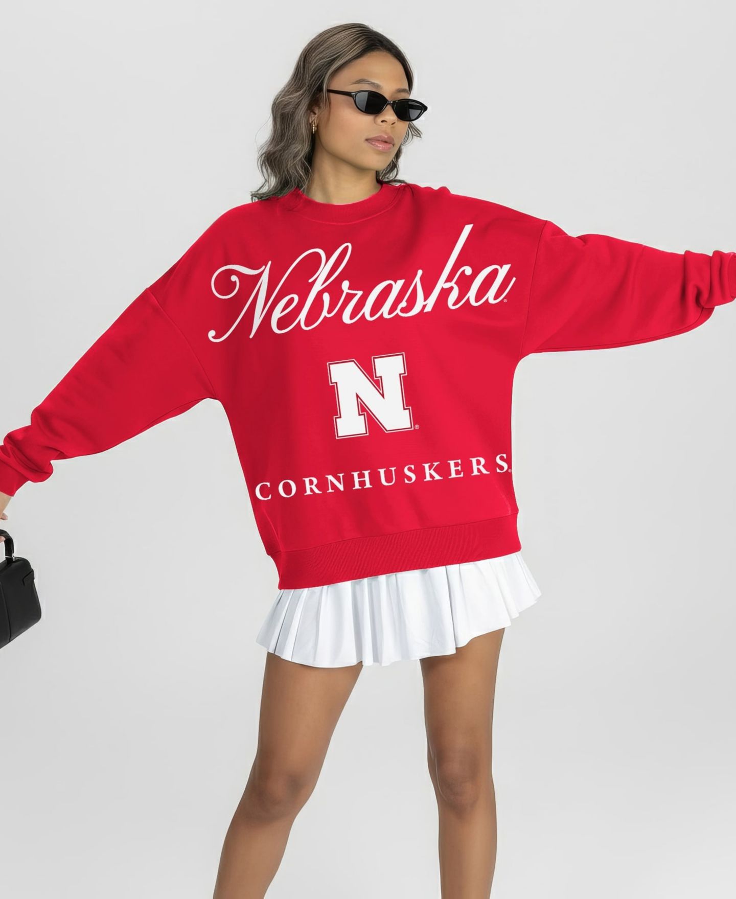 Женская толстовка Gameday Couture Scarlet Nebraska Huskers Legacy Club Oversized Premium Fleece — фото 4