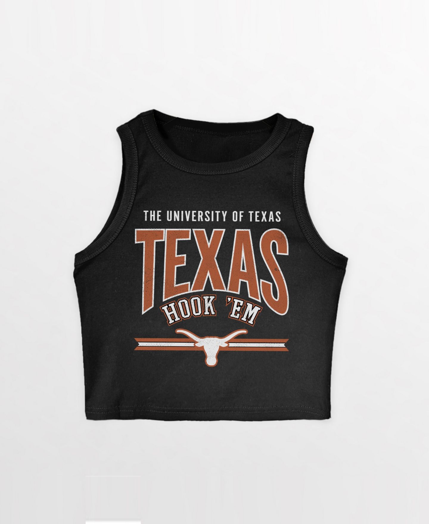 Женский топ Gameday Couture Black Texas Longhorns Mic Drop Essential Ribbed Cropped — фото 5