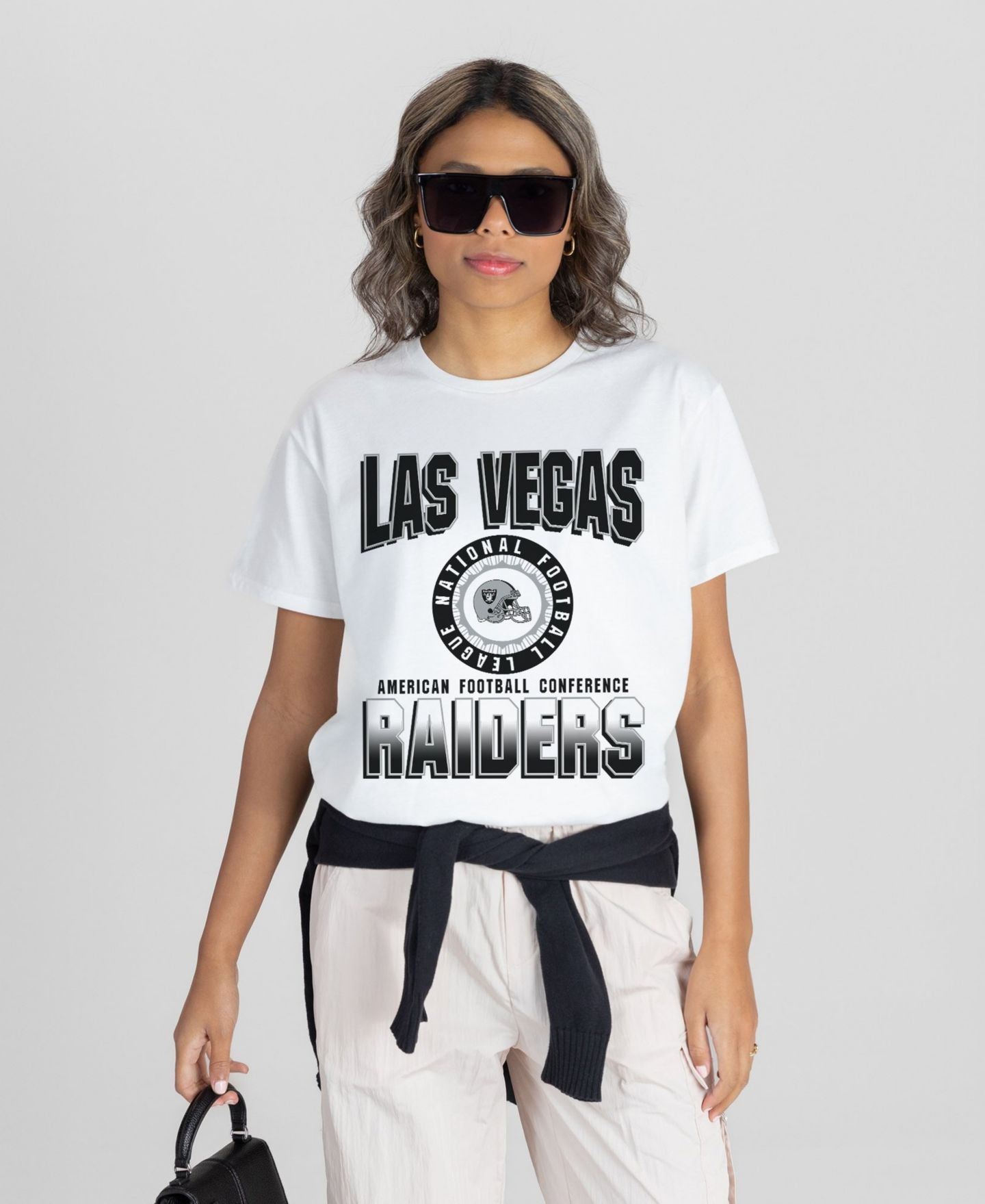 Женская футболка Gameday Couture White Las Vegas Raiders Oversized All-Time Classic Flowy — фото 4