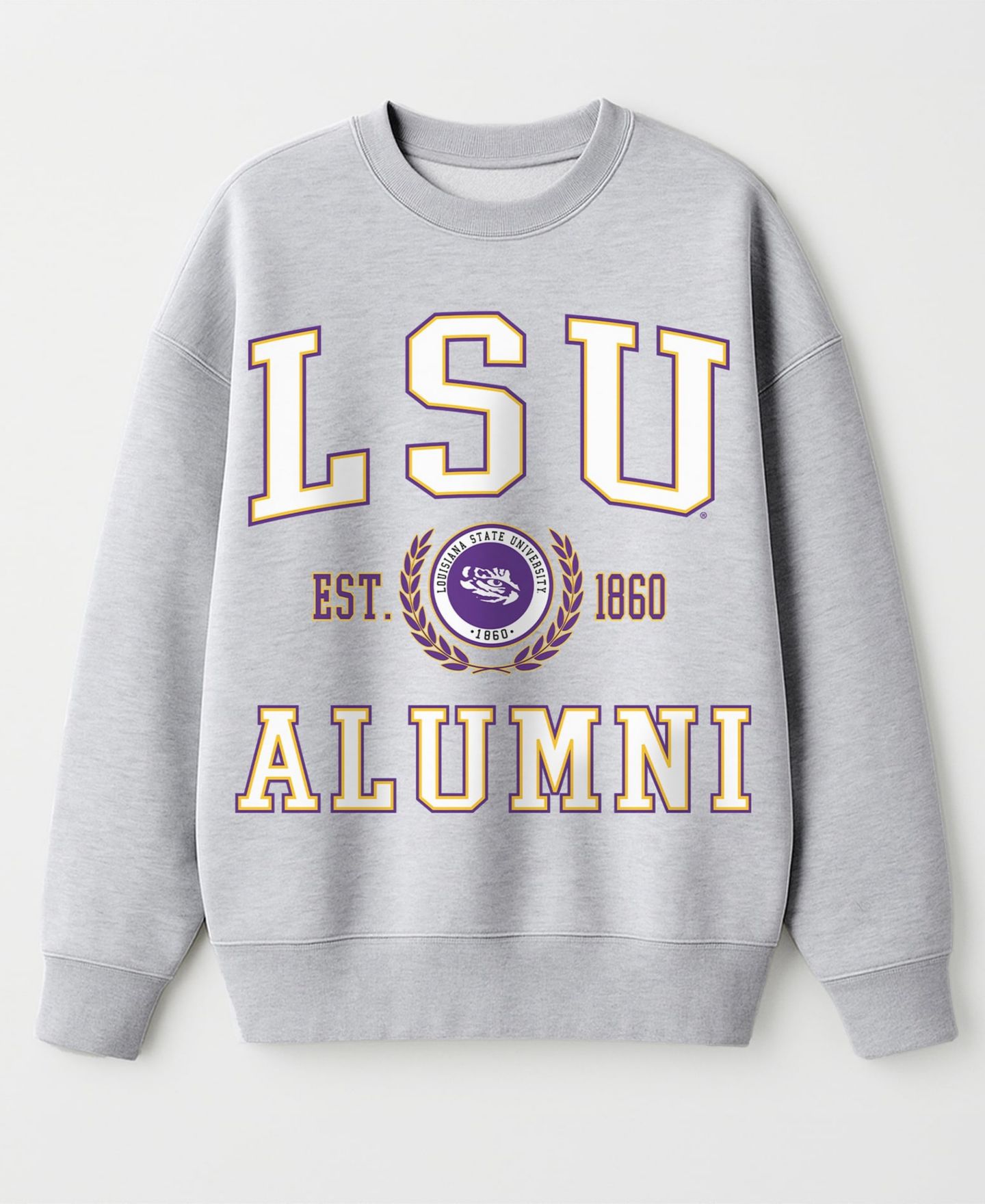 Женская толстовка Gameday Couture Ash LSU Tigers Degree Unlocked Oversized Premium Fleece — фото 3