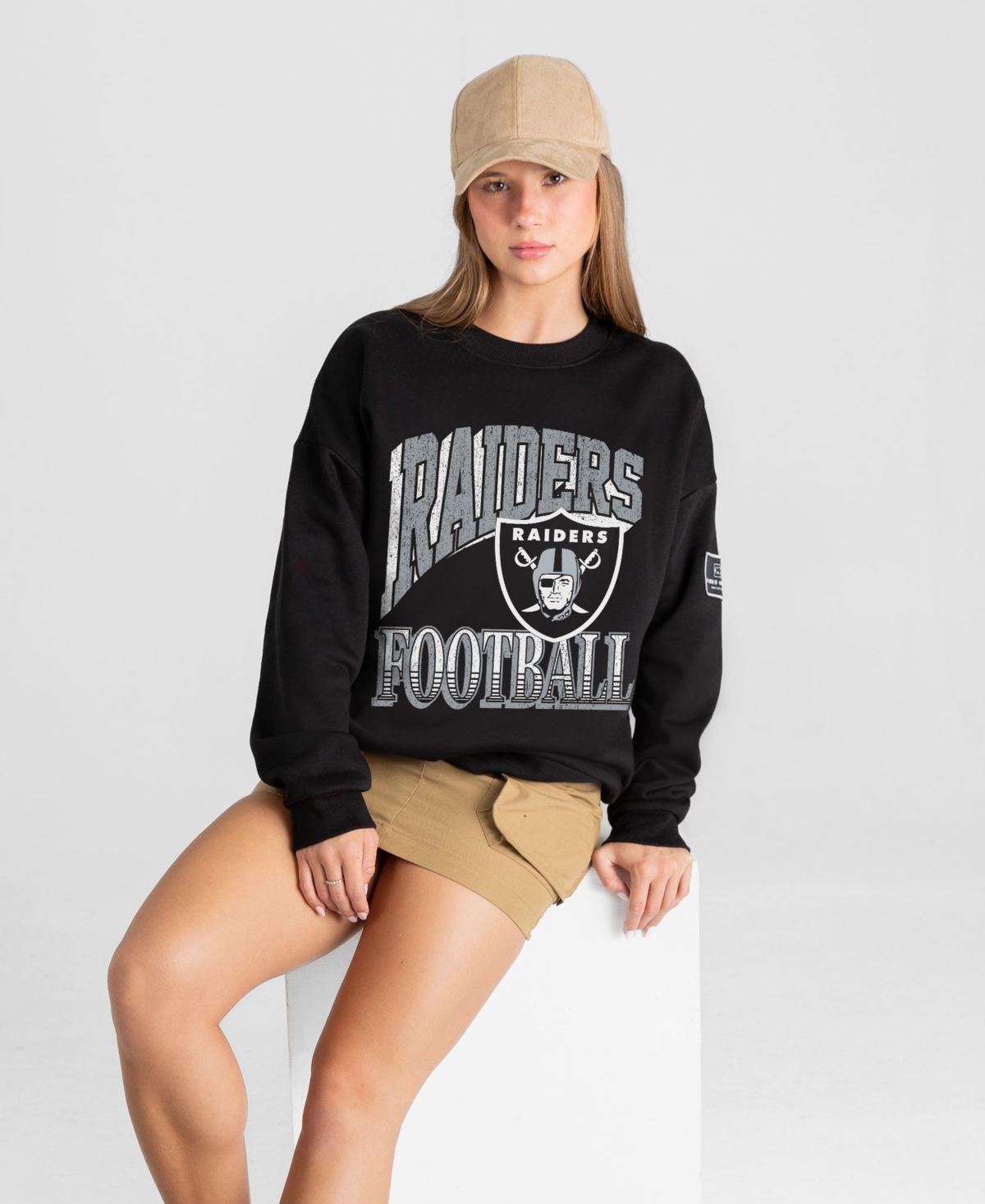 Gameday Couture Women's Black Las Vegas Raiders Victory Prime Black Label Premium Drop Shoulder Sweatshirt - Black